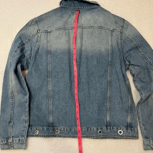 Mavi Jeans Co. Women's Denim Jacket‎ Size S Light Wash Button Front Grommet Hem - Picture 9 of 13